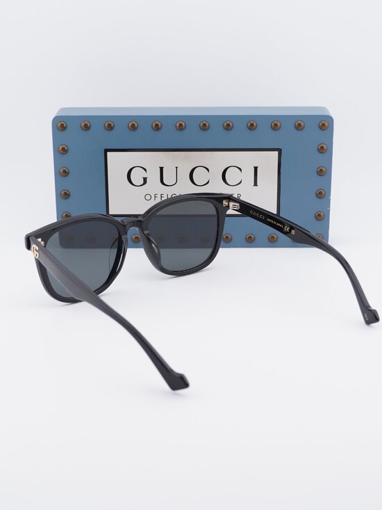 Gucci GG1001SK 001 Women Square Sunglasses - Black / Grey main image 7